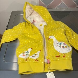 Baby Boden Shearling Lined Hoodie NWT